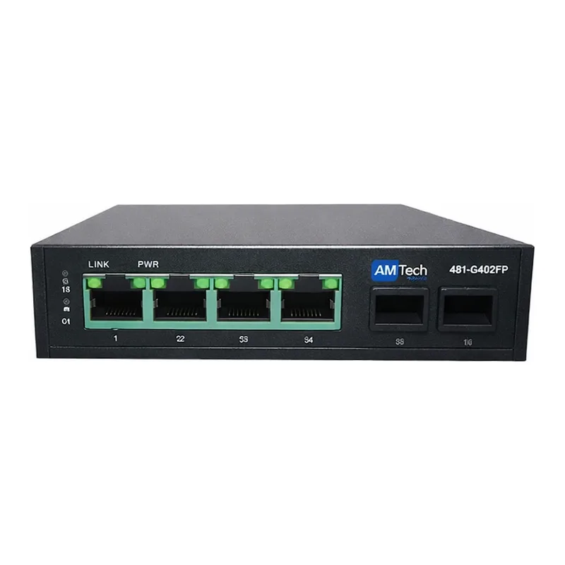 4MITech 포엠아이텍 4port POE 스위치 4MI-G402FP 10/100/1000M PoE 4port+1G SFP 2Port 12G backplane bandwidth POE Power