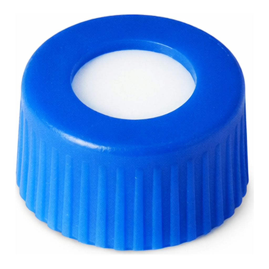 Waters Blue, 12 x 32 mm Screw Neck Cap and Preslit PTFE/Silicone Septum, 100/pk