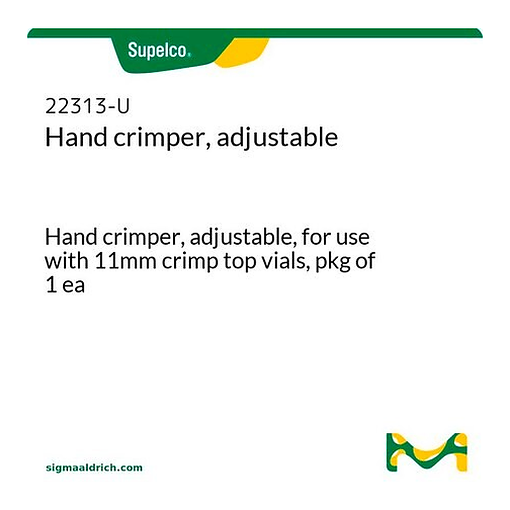 Merck ADJUSTABLE HAND CRIMPER,1ML,11MM SEAL