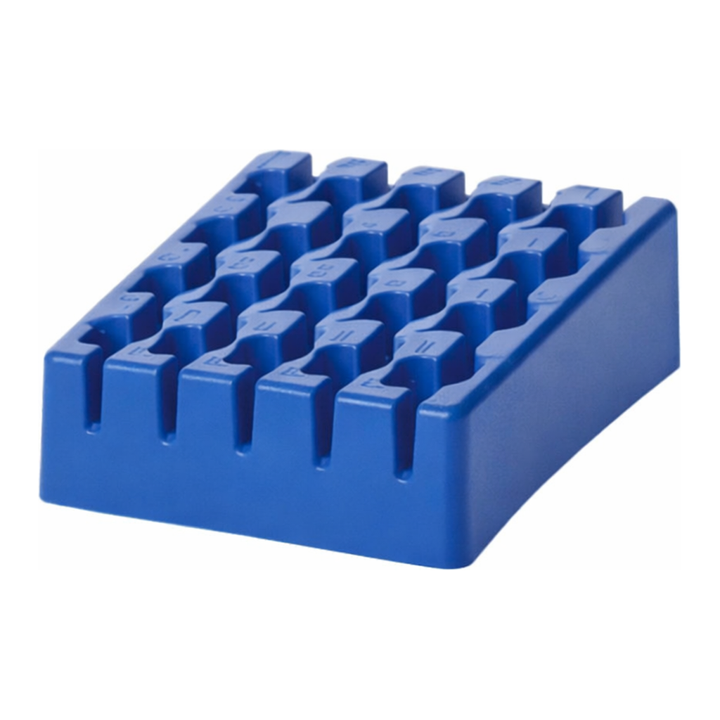 Daihan Science Simport 25-hole 5㎖ Conical Tube Rack, PP, Autoclavable and Freezable, Blue<br>W