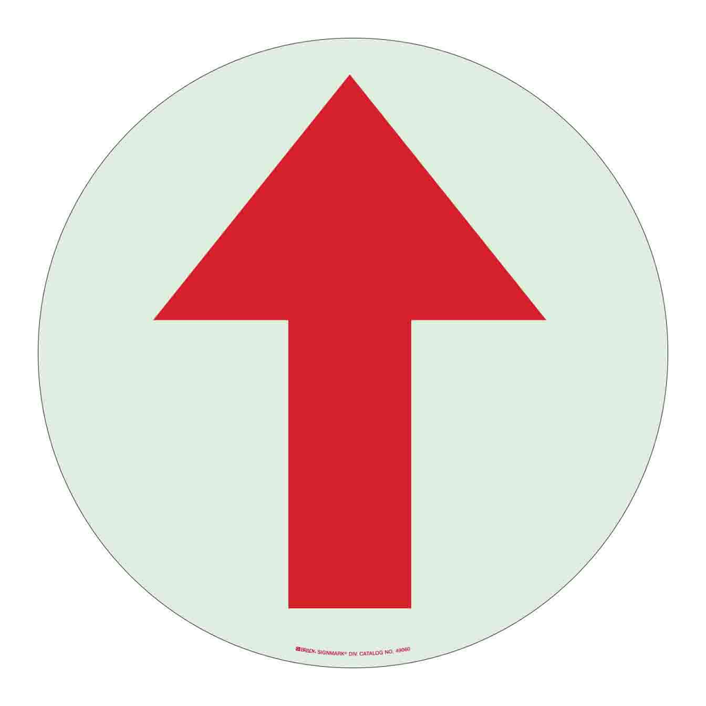Brady Arrow Pictogram BradyGlo Floor Sign