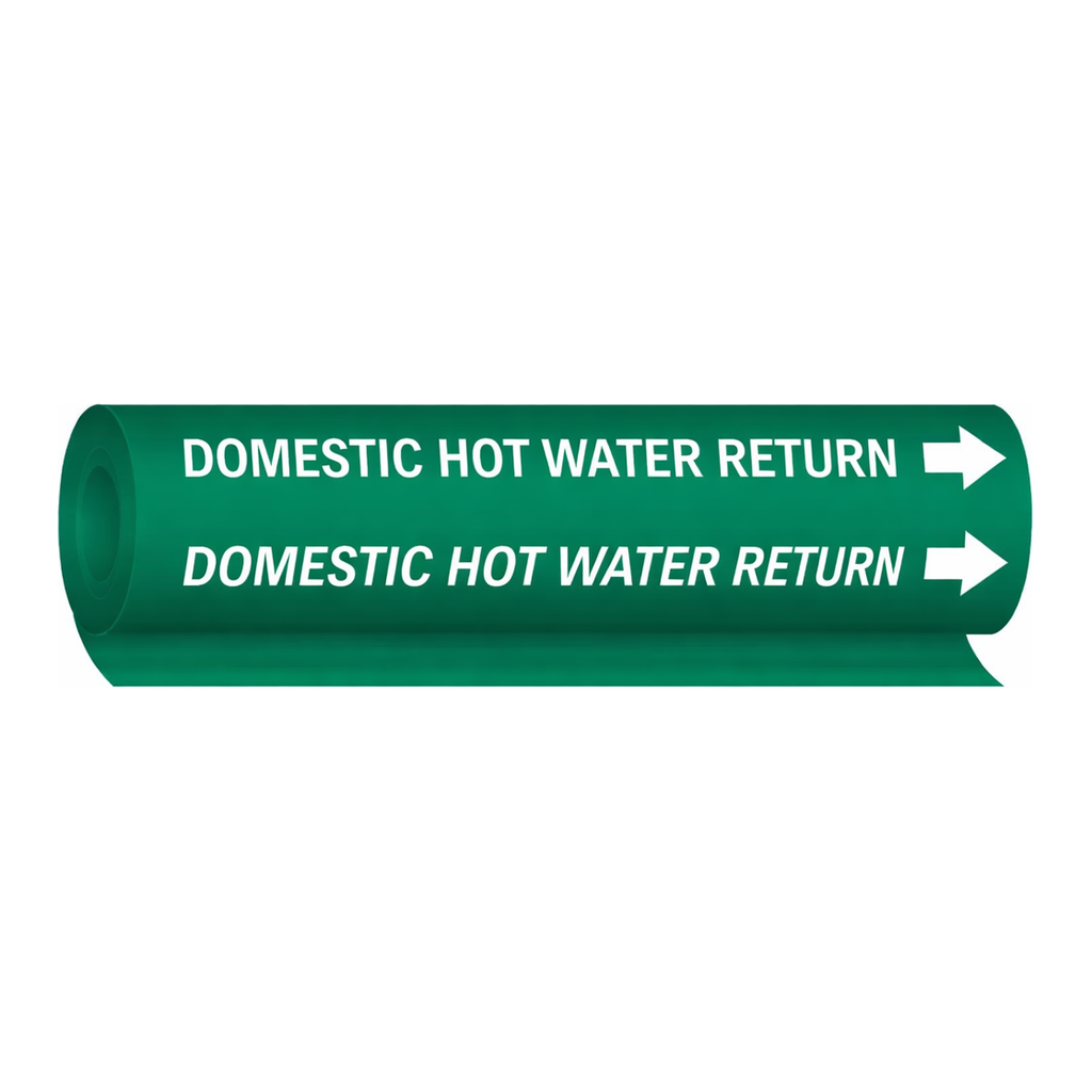 Brady DOMESTIC HOT WATER RETURN High Performance Pipe Marker