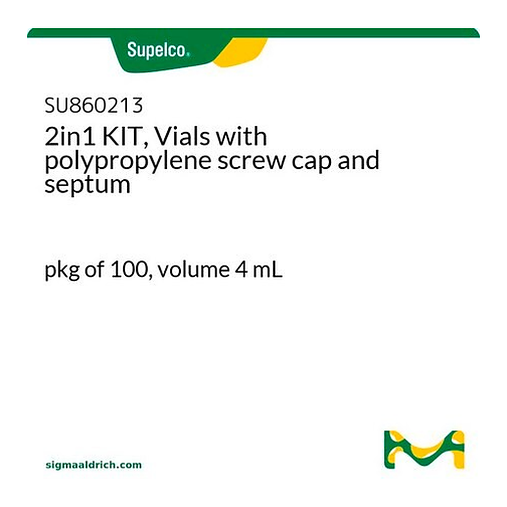 Merck 2in1 KIT, Vials with polypropylene screw cap and septum