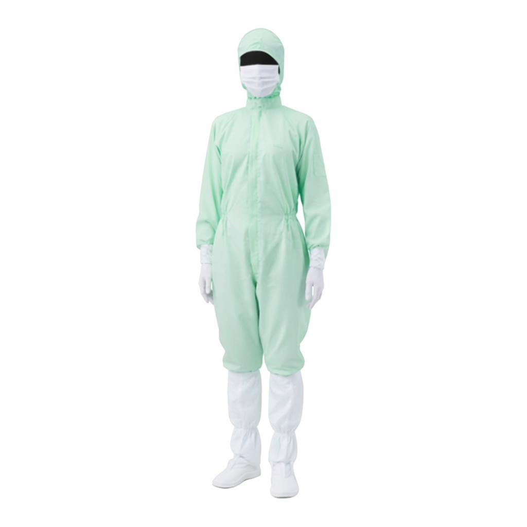 AS ONE Dust-Free Garment AS197C With Hood Blue S