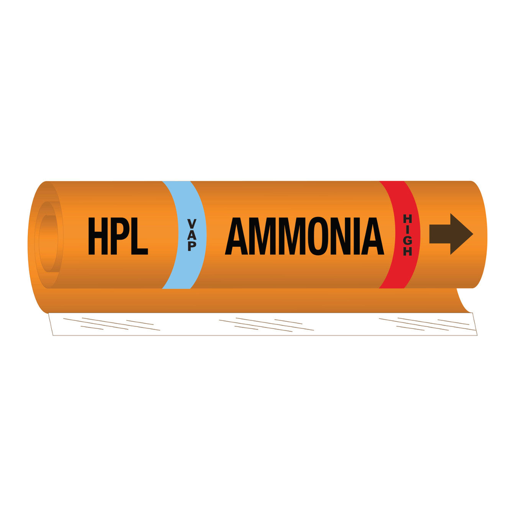 Brady HPL LIQ AMMONIA HIGH Pipe Marker
