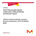 Merck Anti-Mouse IgG (whole molecule)-Gold antibody produced in goat