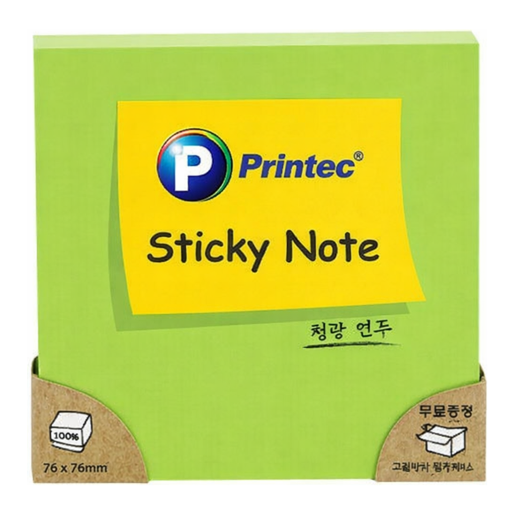 OFFICENEX 프린텍 N7676P 스티키노트 형광핑크 76*76 100매