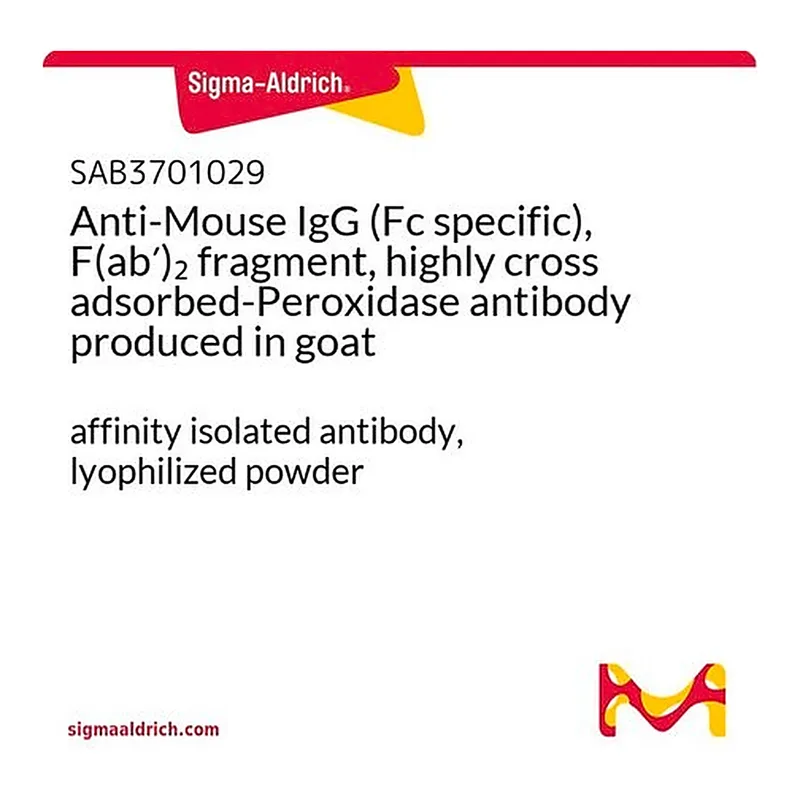 Merck Anti-Mouse IgG (Fc specific), F(ab')2 fragment, highly cross adsorbed-Peroxidase antibody produced in goat