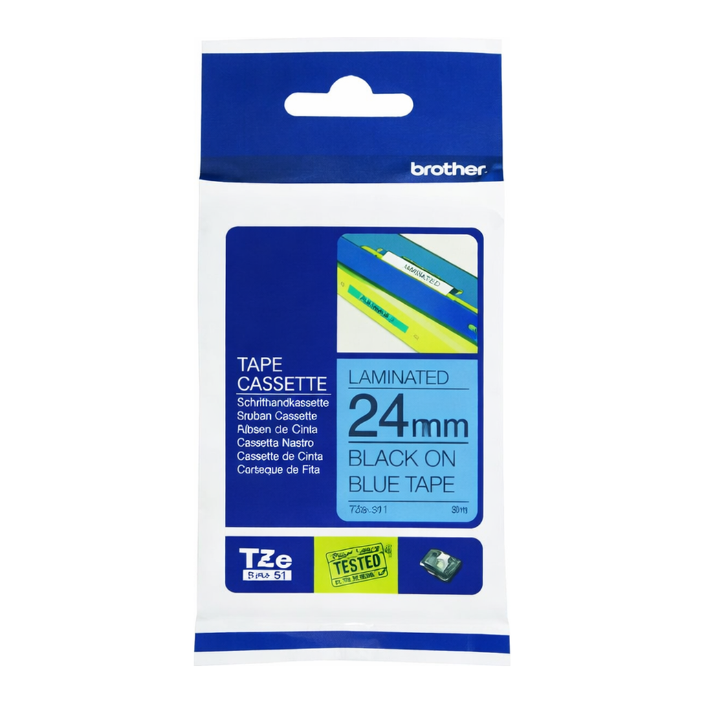 OFFICENEX 브라더 테이프카트리지(TZe-551/24mm/청색/흑색문자)