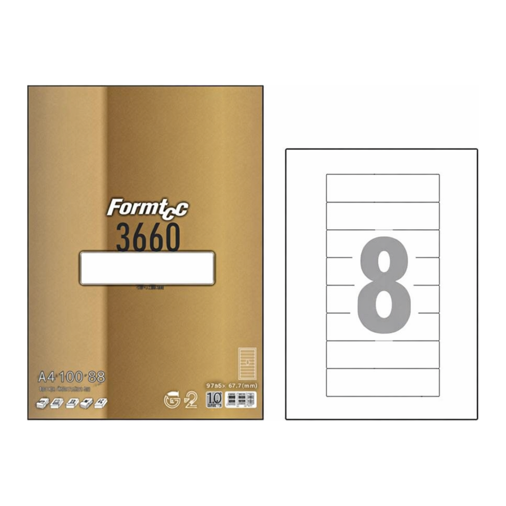 OFFICENEX 물류관리용 라벨(8칸/20매/LQ-3660/폼텍)친환경 인증 상품