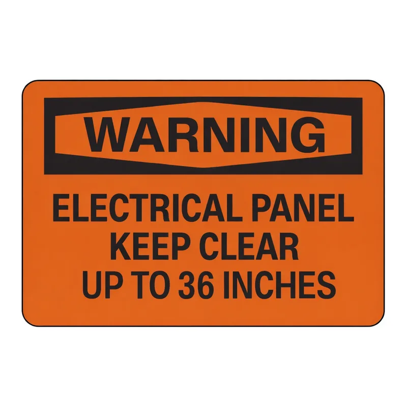 Brady WARNING Electrical Panel Keep Clear Up To 36 Inches Sign