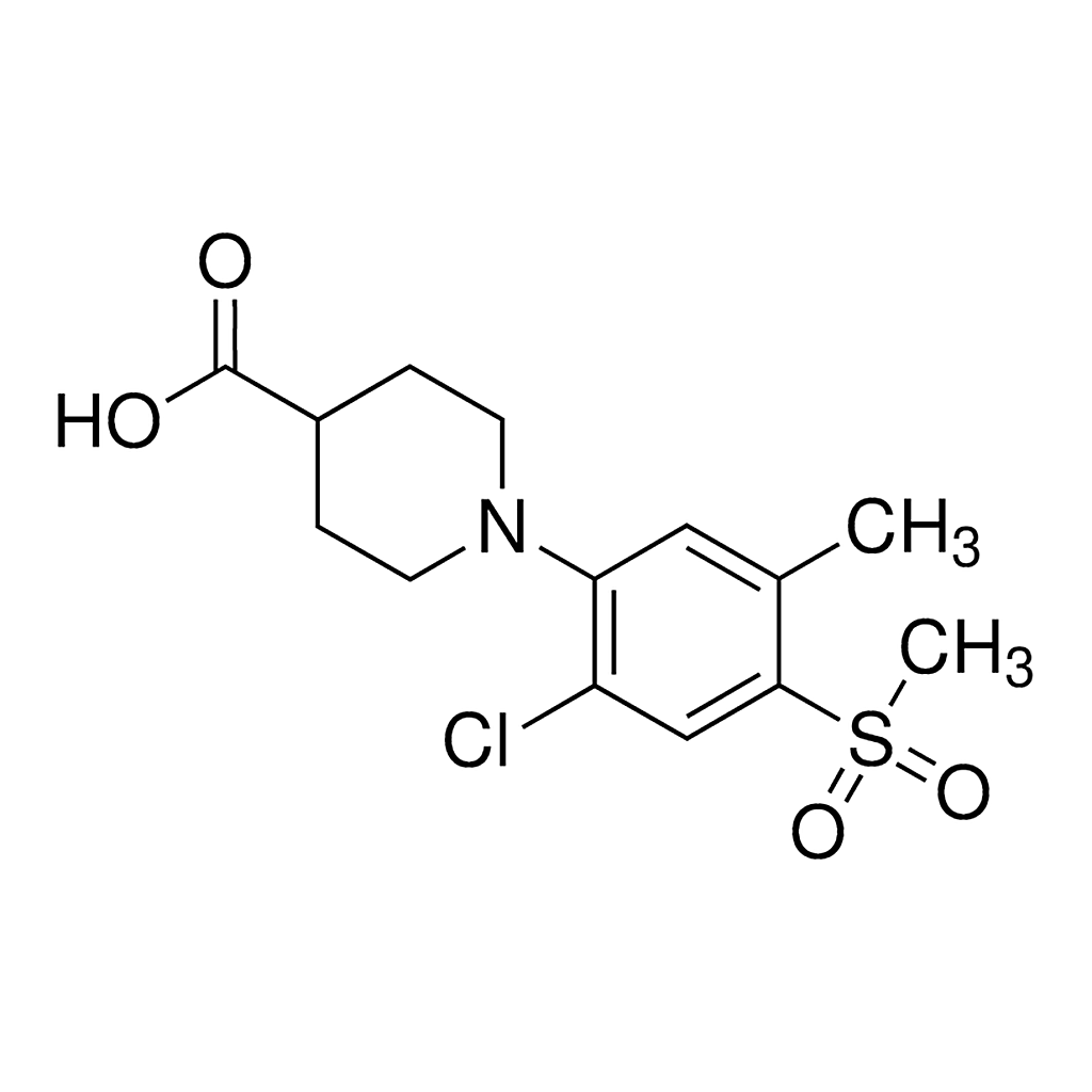 Merck 1-[2-Chloro-5-methyl-4-(methylsulfonyl)phenyl]-4-piperidinecarboxylic acid