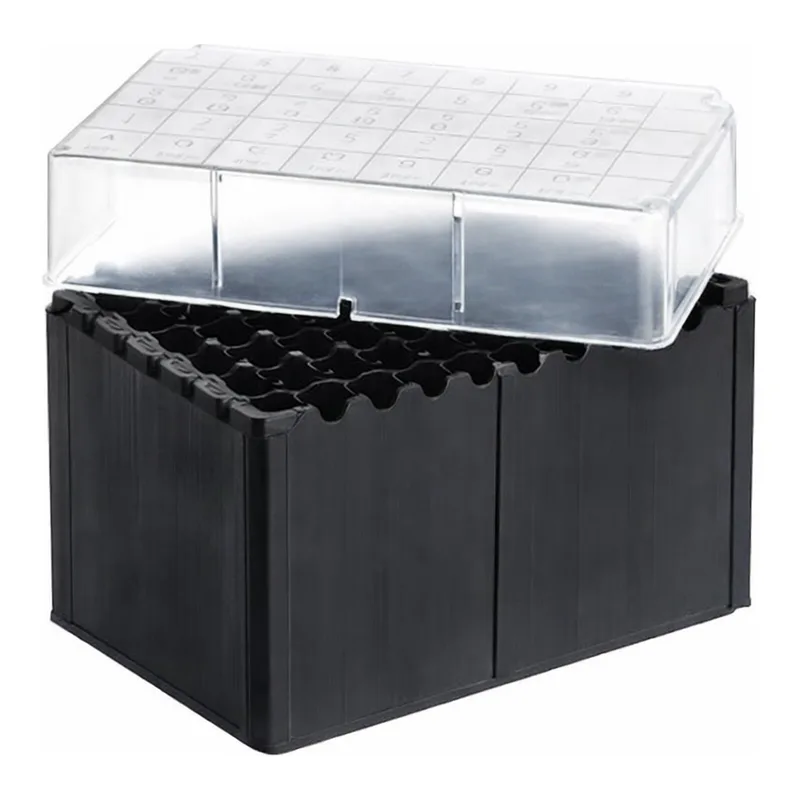 Greiner Bio One CRYO RACK FOR 48 CRYO TUBES 1272XX,BLACK, HIGH RACK WITH LID, NON-CODED