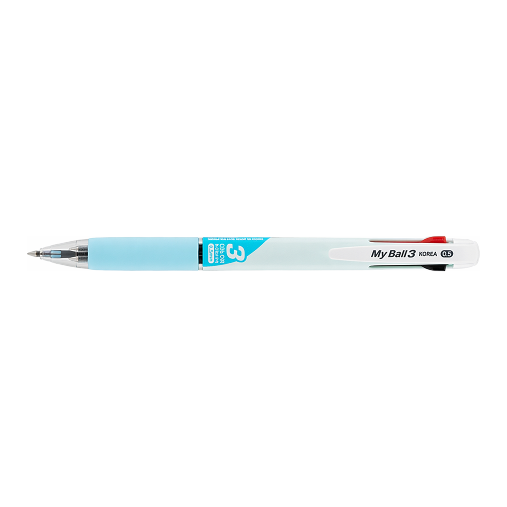 OFFICENEX 마이펜 마이볼 3색볼펜(0.5mm/블루/1EA)