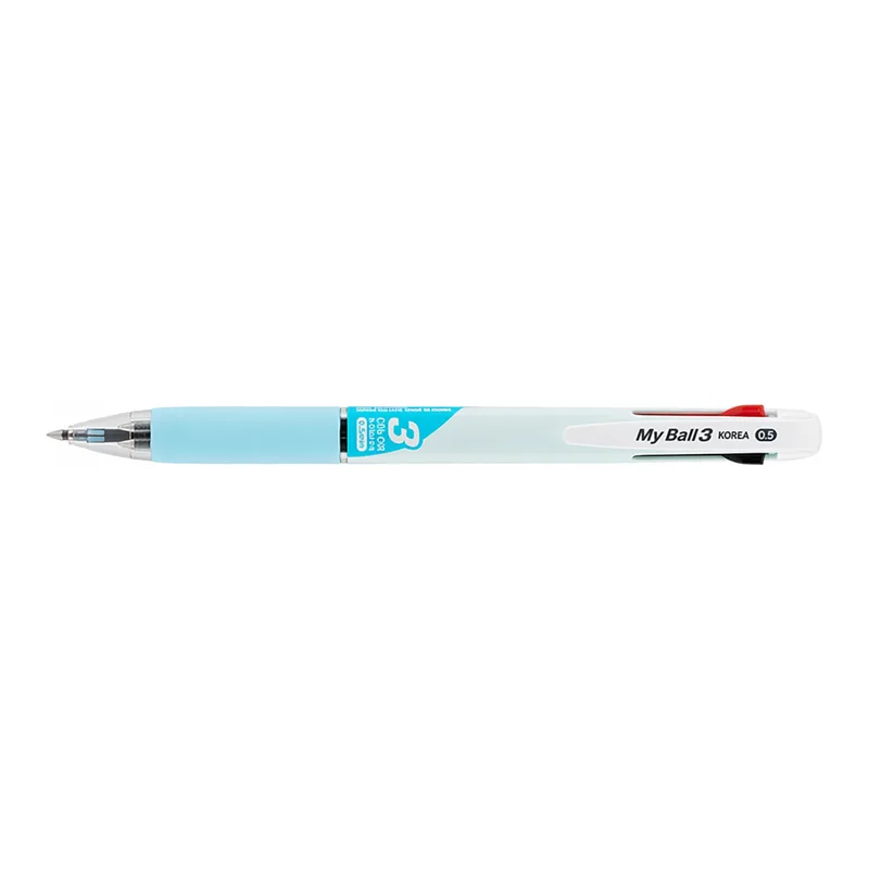 OFFICENEX 마이펜 마이볼 3색볼펜(0.5mm/블루/1EA)