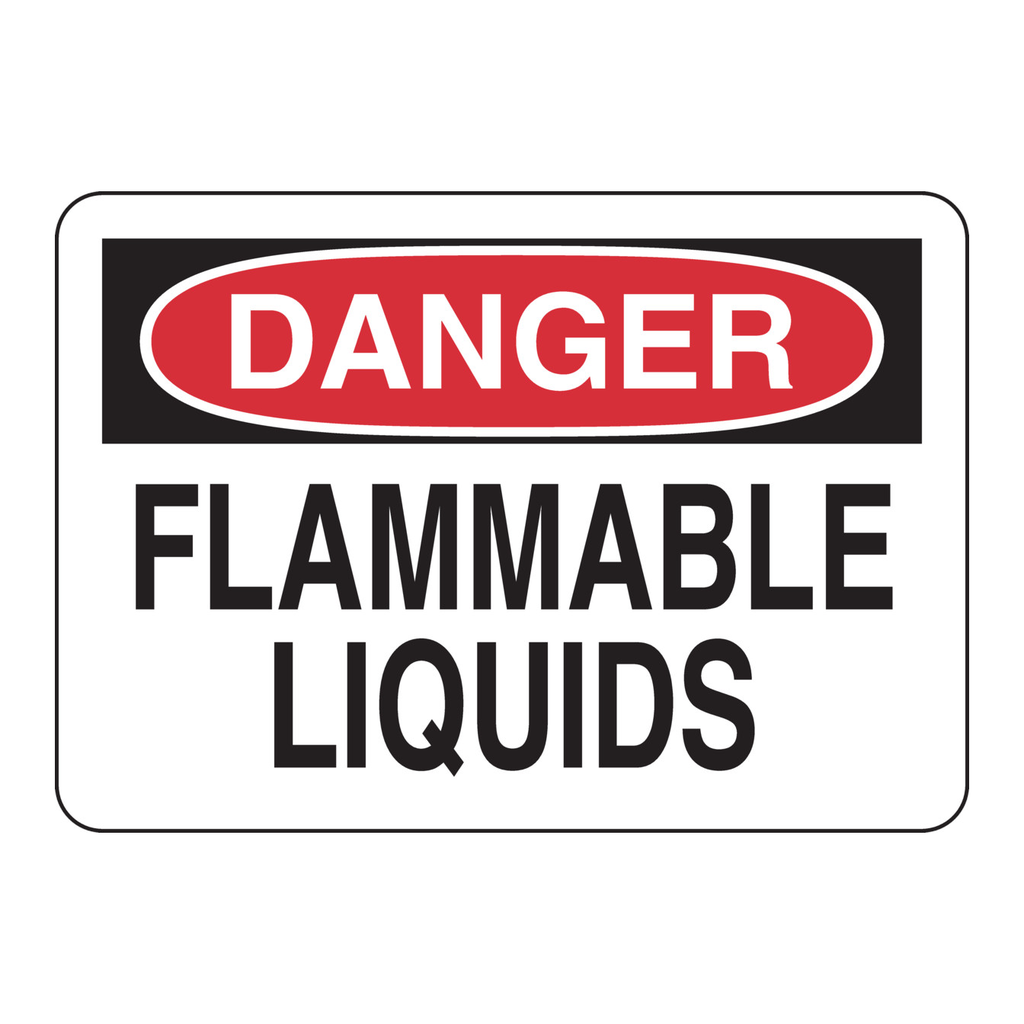 Brady DANGER Flammable Liquids Sign