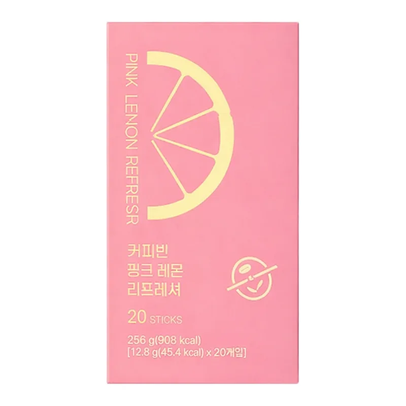 OFFICENEX 커피빈 핑크레몬 리프레셔(12.8g*20T)