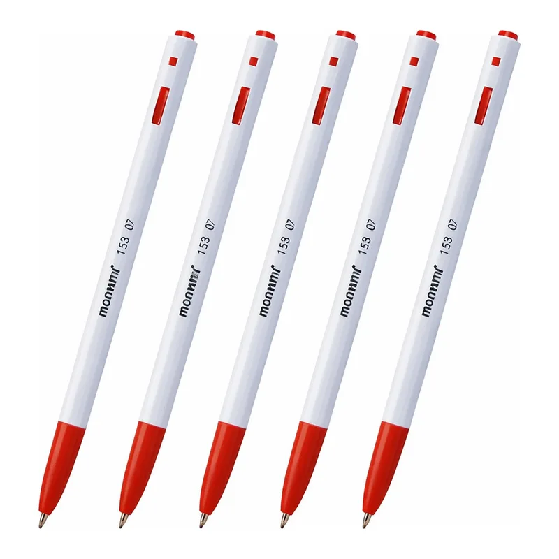OFFICENEX 모나미 153볼펜(0.7mm 적색/12EA)
