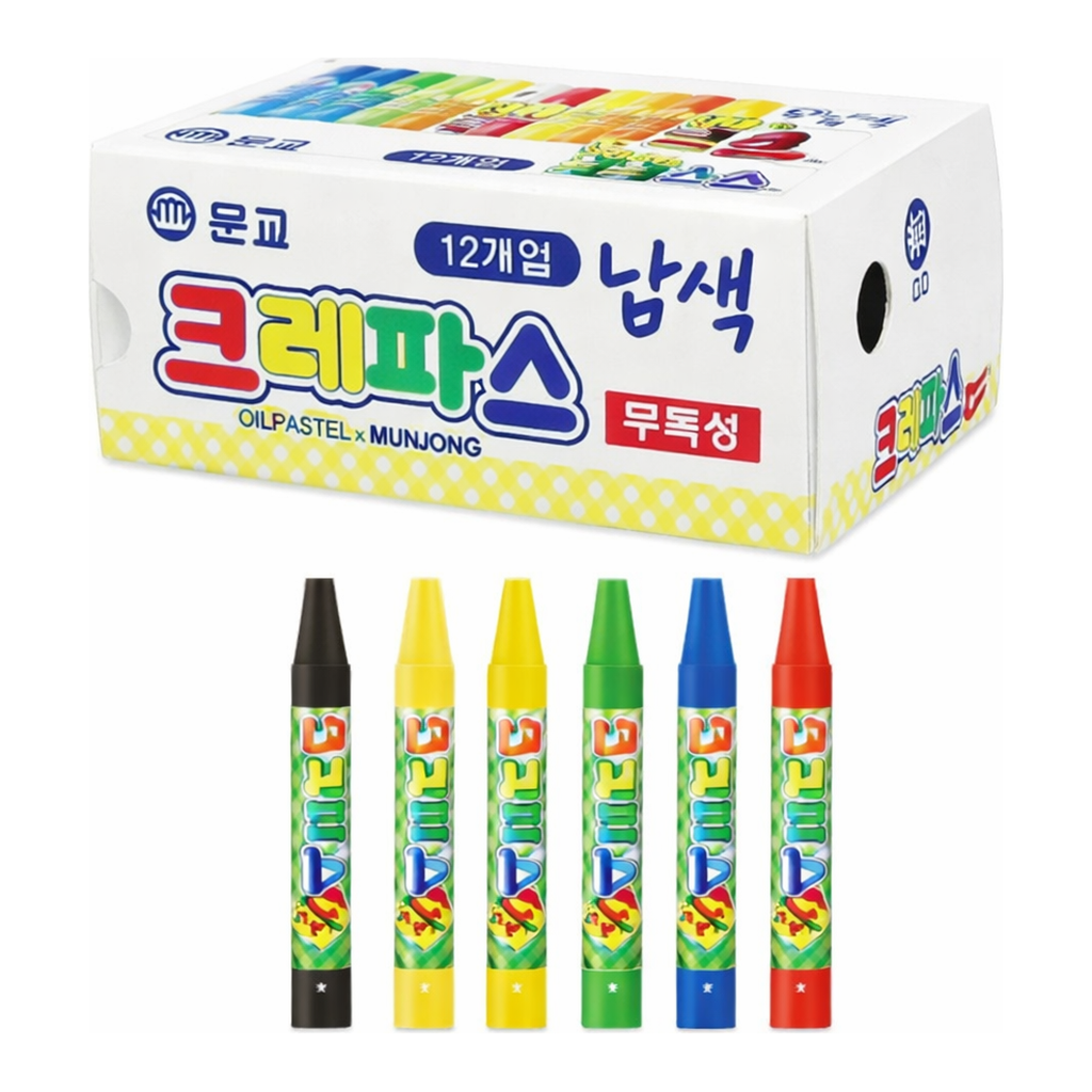 OFFICENEX 문교 단색크레파스 (검정/12EA)