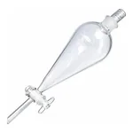 Merck Pyrex(R) Squibb separatory funnel, Pyrex(R) jointed stopper, jointed stopcock