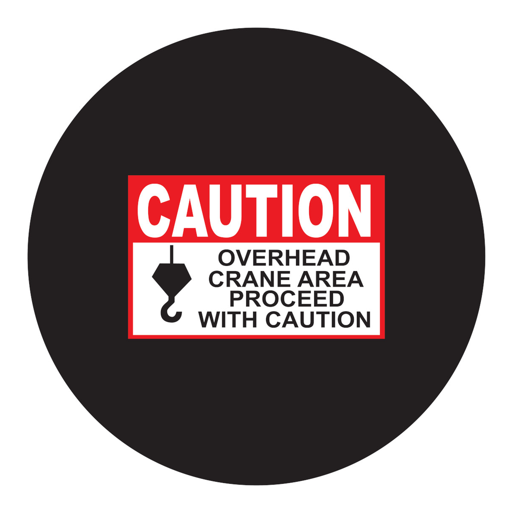 Brady GOBO Safety Sign Slides, CAUTION OVERHEAD CRANE AREA PROCEED WITH CAUTION