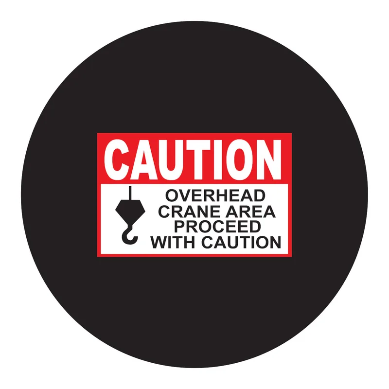 Brady GOBO Safety Sign Slides, CAUTION OVERHEAD CRANE AREA PROCEED WITH CAUTION