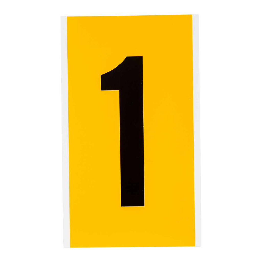 Brady 6" Character Height Black on Yellow Outdoor Numbers and Letters
