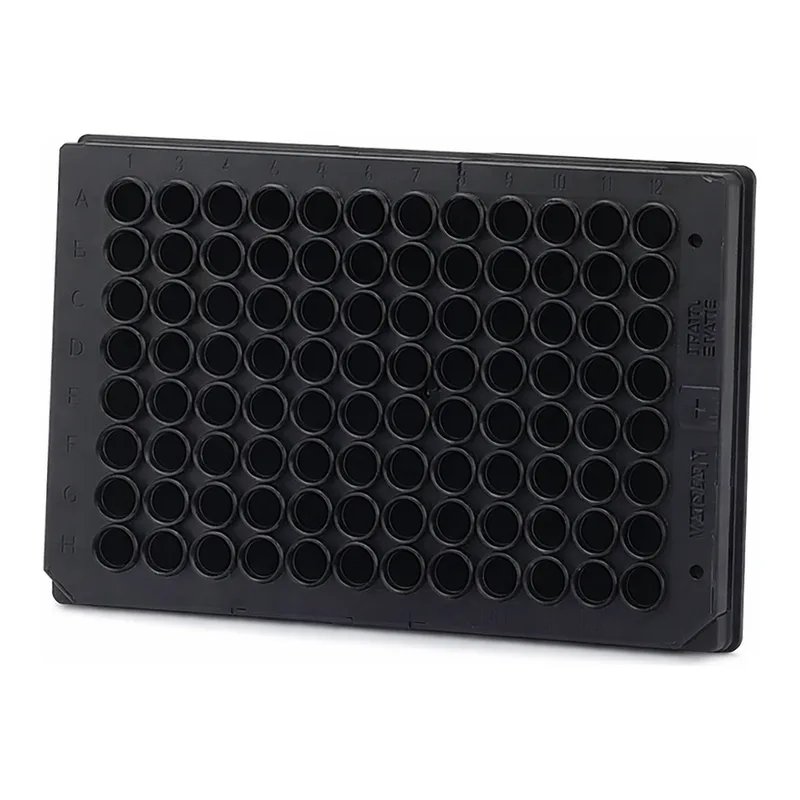 Thermo Fisher Scientific 96 Well Black Plate, Non-Treated Surface, No Lid, Non-Sterile, Pack of 10