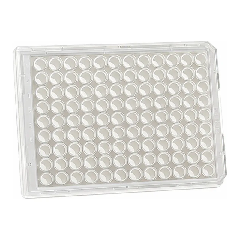 Thermo Fisher Scientific 96 Well White/Clear Bottom Plate, Non-Treated Surface, No Lid, Non-Sterile, Pack of 10