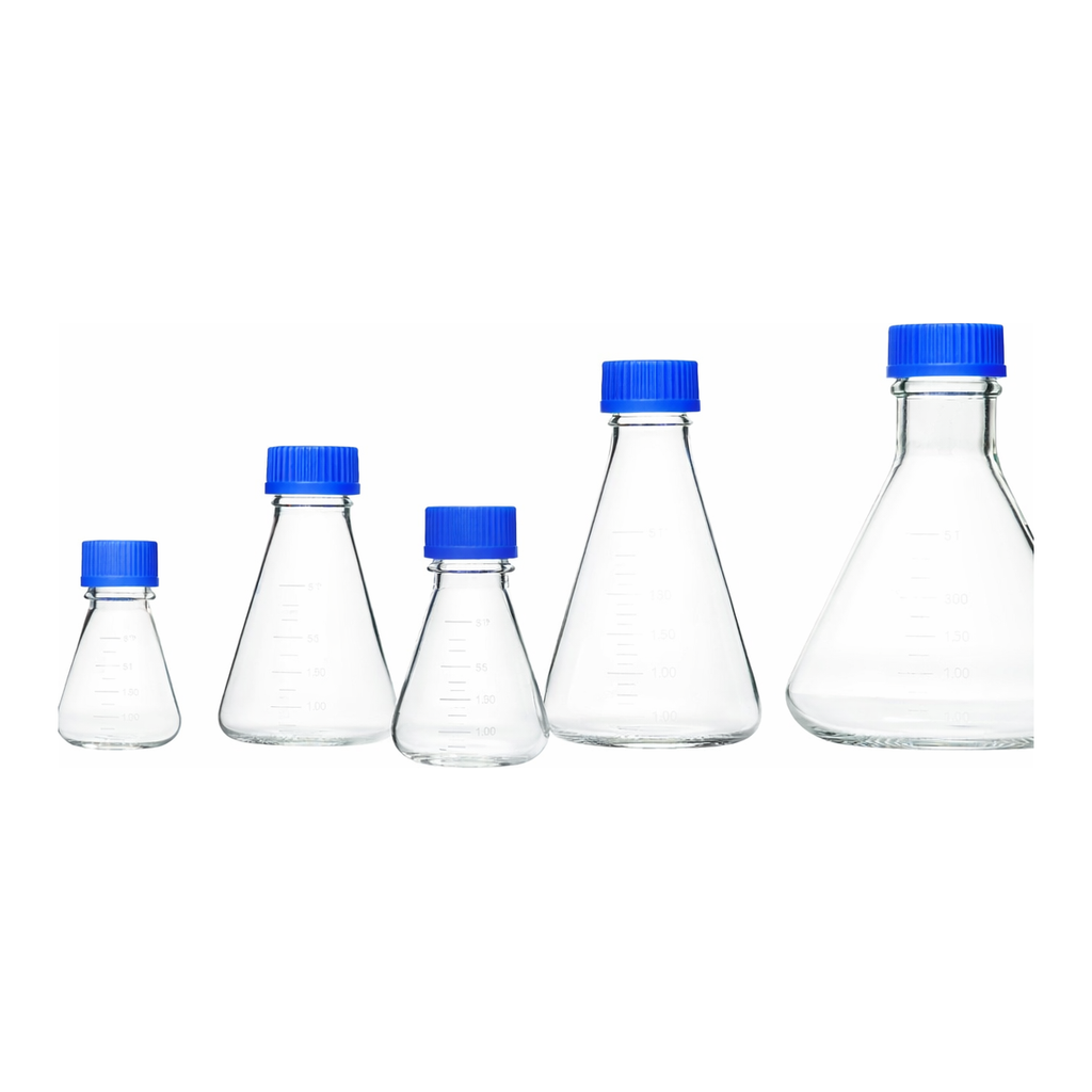 Thermo Fisher Scientific Nalgene Single-Use PETG Erlenmeyer Flask with Baffled Bottom: 멸균