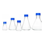 Thermo Fisher Scientific Nalgene Single-Use PETG Erlenmeyer Flask with Baffled Bottom: 멸균