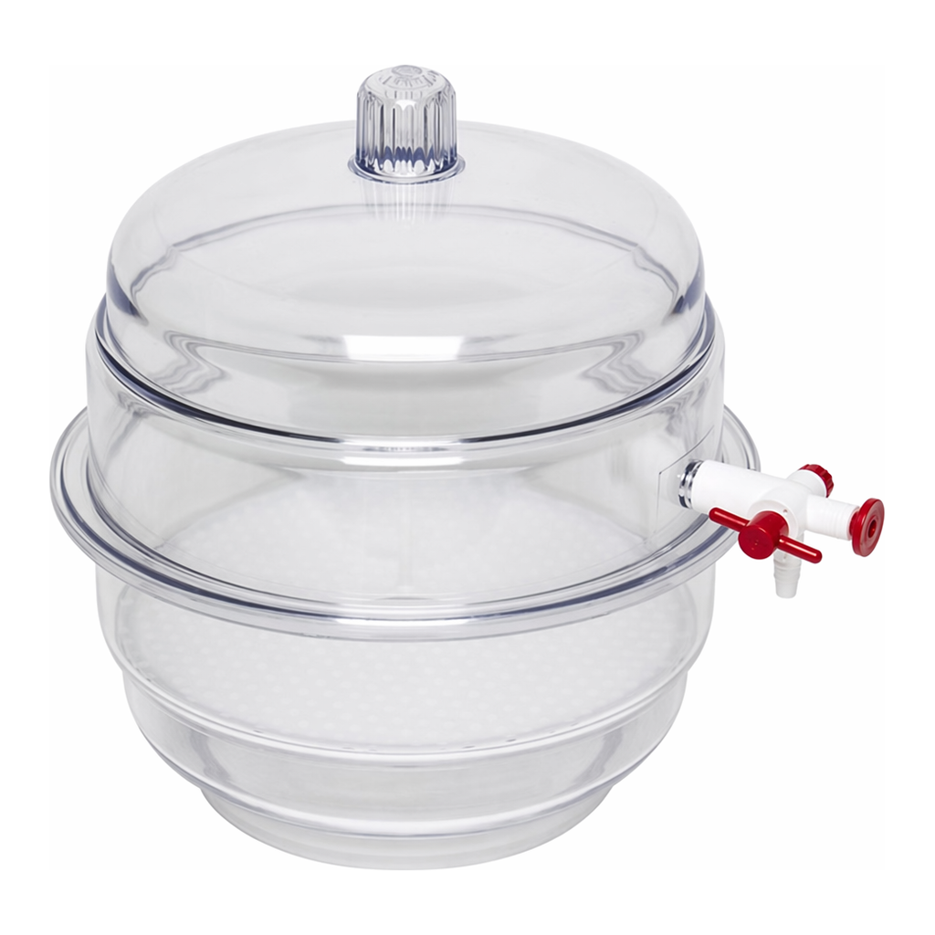 Merck SP Bel-Art(R) "Space Saver" Polycarbonate Vacuum Desiccator with Clear Polycarbonate Bottom
