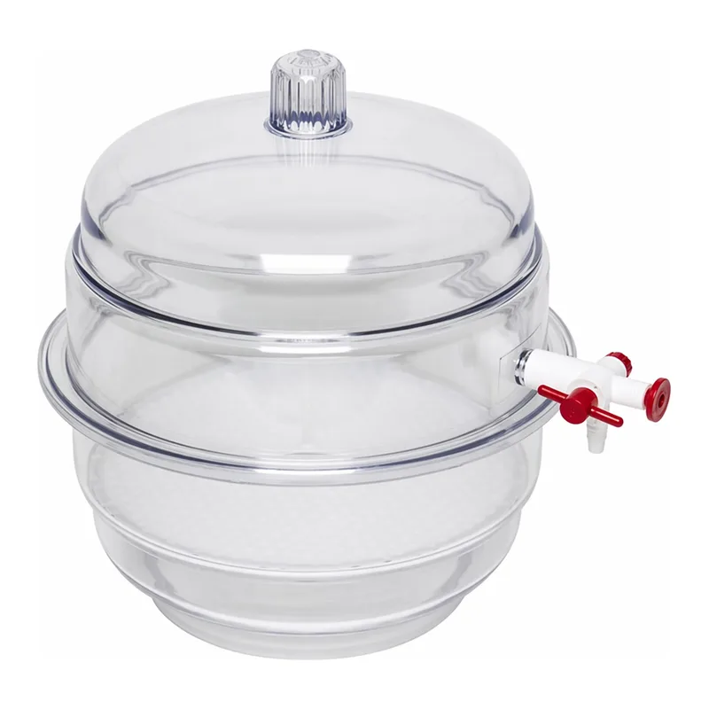 Merck SP Bel-Art(R) "Space Saver" Polycarbonate Vacuum Desiccator with Clear Polycarbonate Bottom