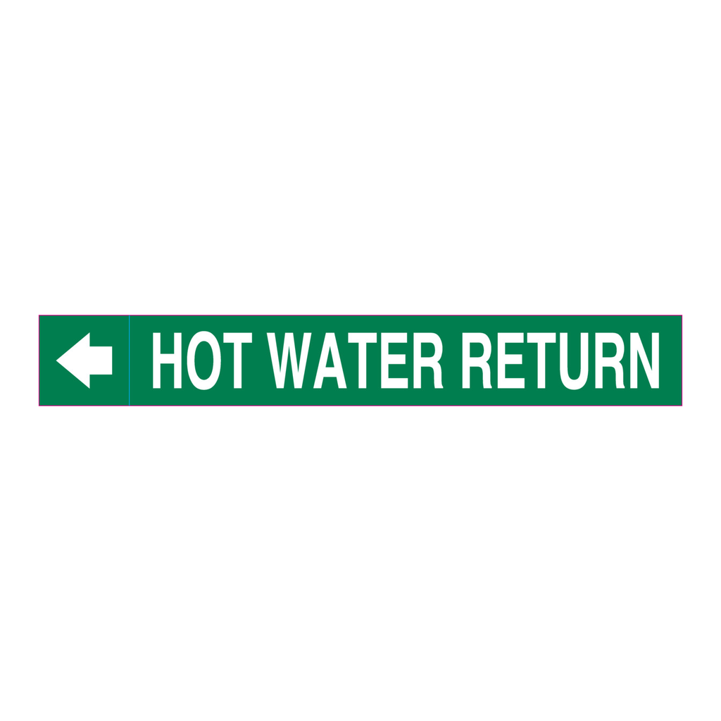 Brady HOT WATER RETURN Plenum Duct Marker
