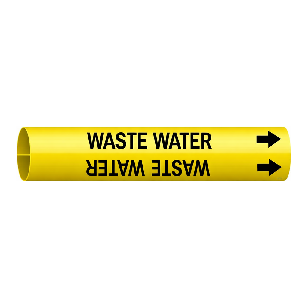 Brady WASTE WATER Snap-On Pipe Marker