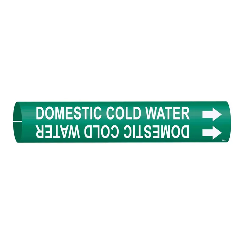Brady DOMESTIC COLD WATER Snap-On/Strap-On Pipe Markers