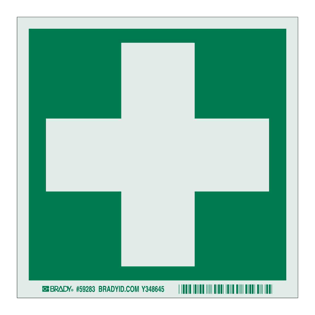 Brady BradyGlo First Aid Symbol Sign