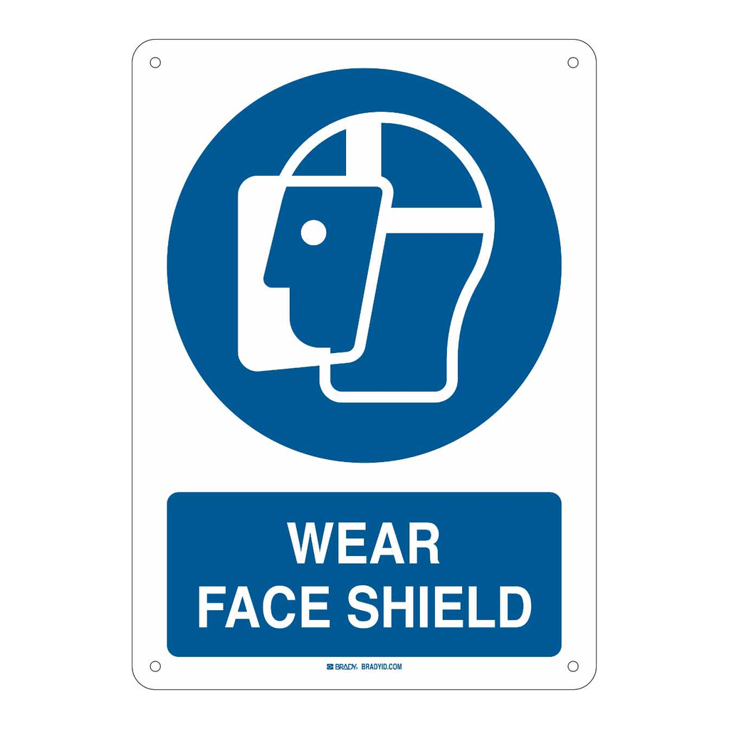 Brady Wear Face Shield Sign