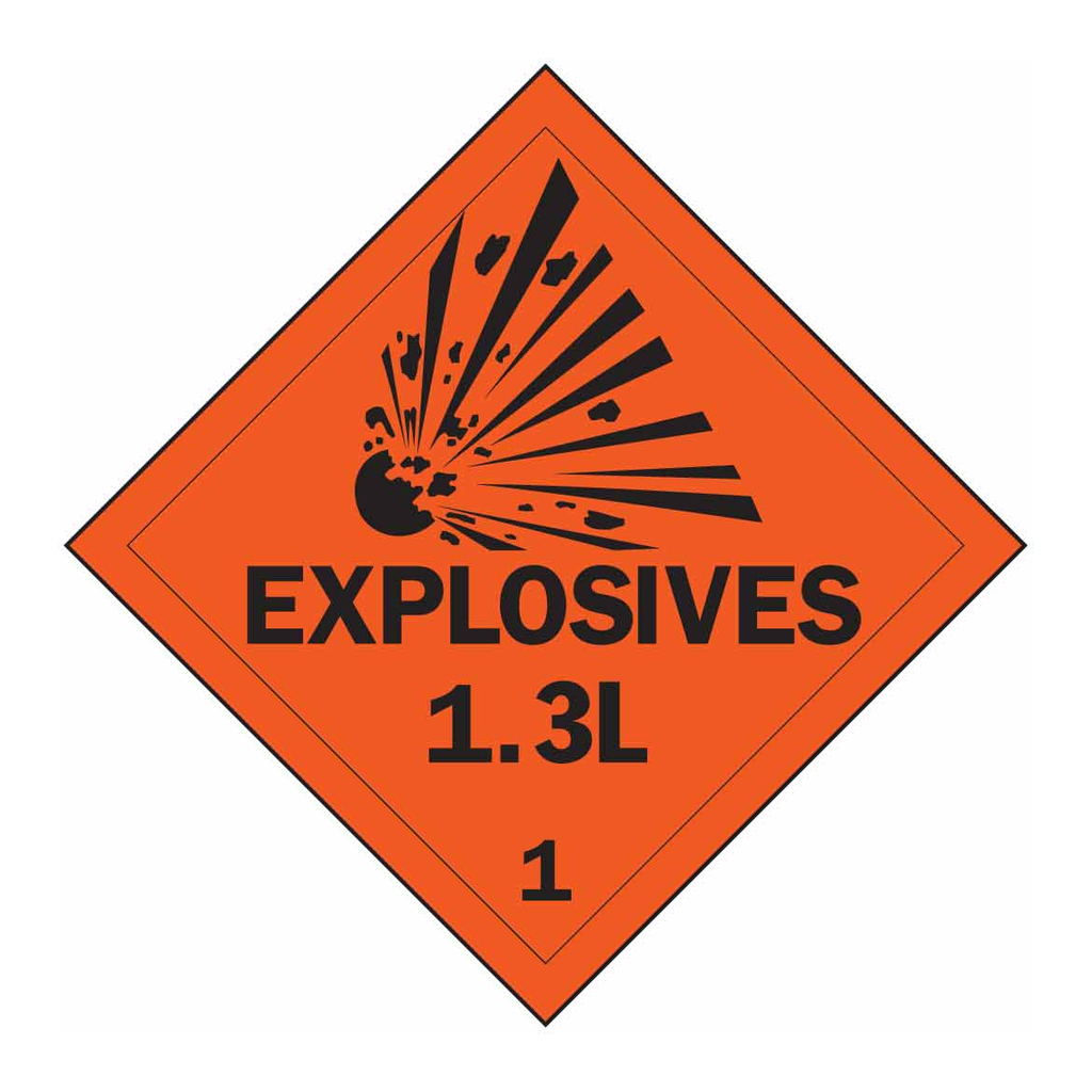Brady Explosives 13L 1 Sign