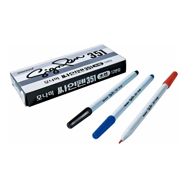Daihan Science Monami 0.7mm Sign Pen, Black · Blue · Red, 사인펜