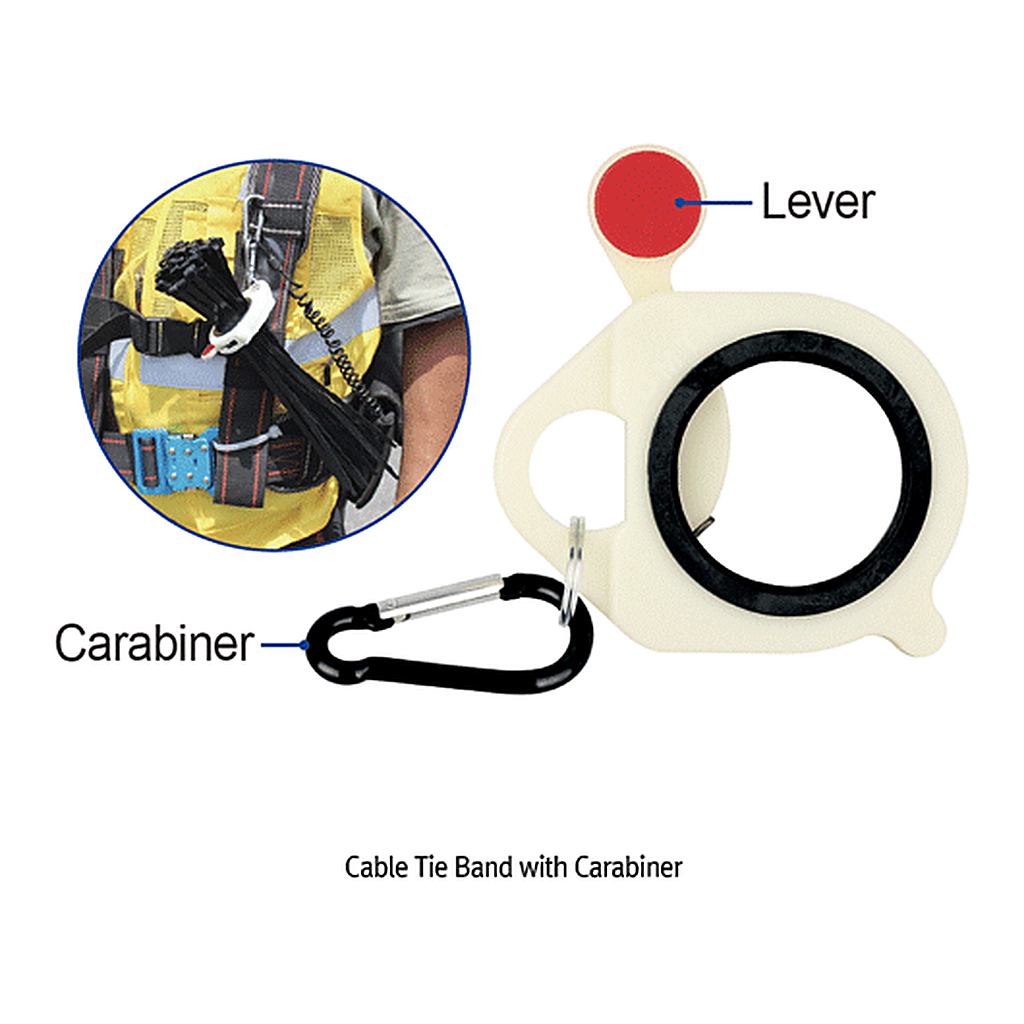 Daihan Science Cable Tie Band, with Carabiner, Ideal for Organized Storage, 케이블 타이 정리기