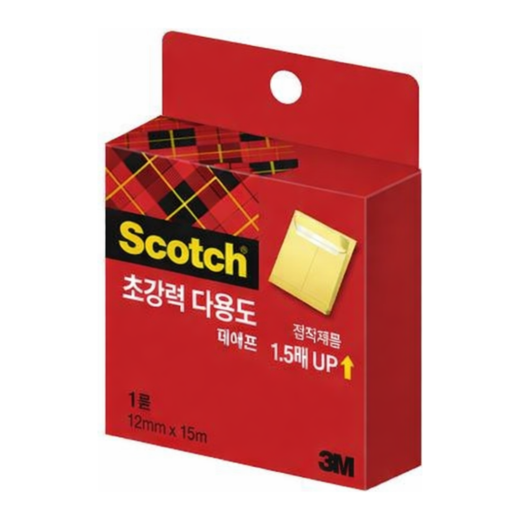 OFFICENEX 3M 스카치 초강력 다용도 테이프 리필 SH1215R(12mmx15m)