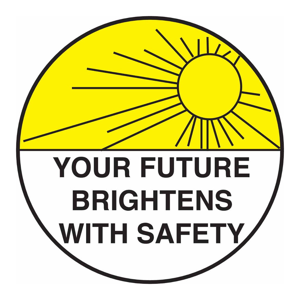 Brady YOUR FUTURE BRIGHTENS WITH SAFETY Hard Hat Labels