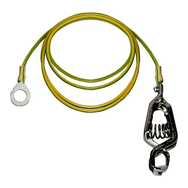 Grounding cable, clamp + ID 10 mm, 1.5m