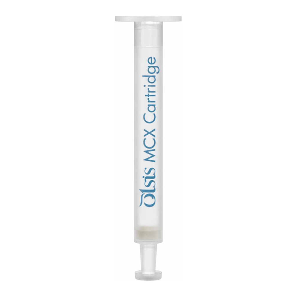 Waters Oasis MCX 1 cc Vac Cartridge, 10 mg Sorbent per Cartridge, 30 µm, 100/pk