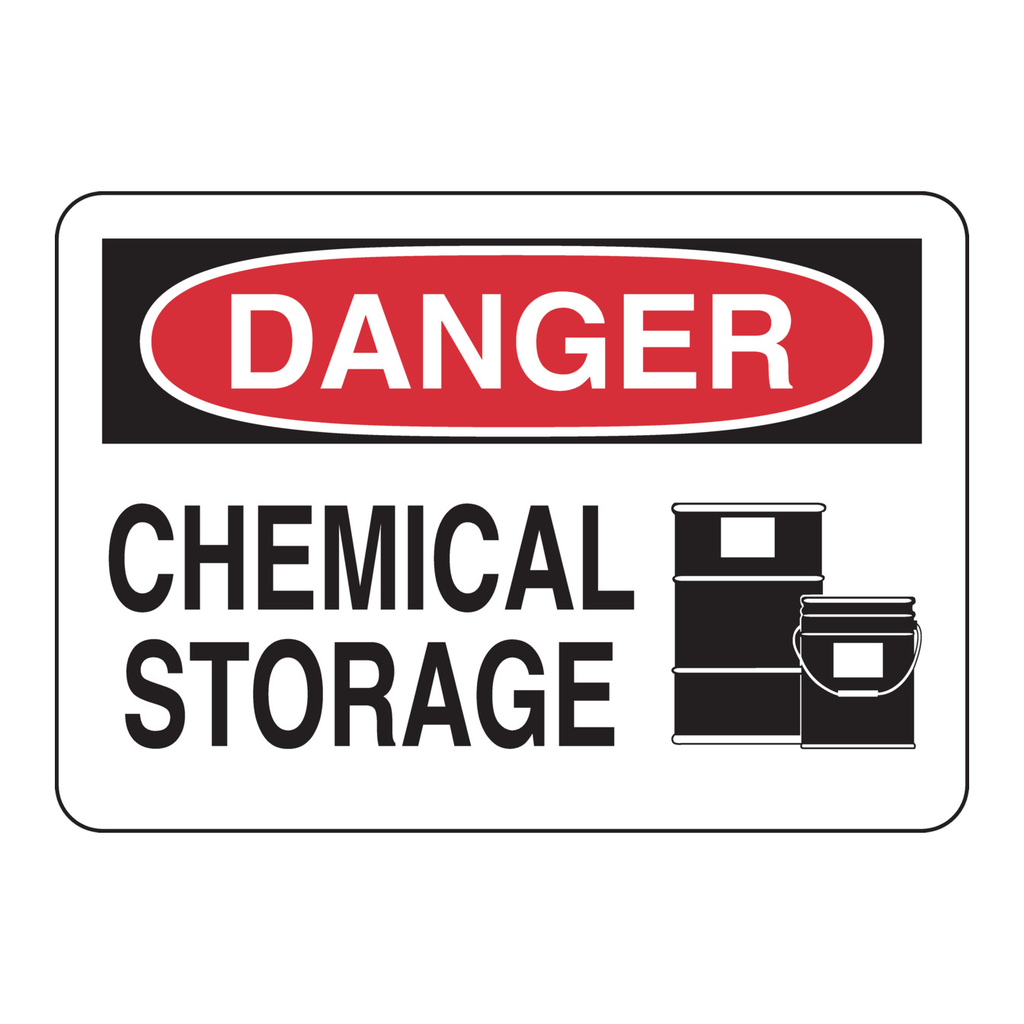 Brady DANGER Chemical Storage Sign
