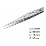 Lklab Korea Perforated Non-Slip SWISS Tweezer / 고정밀 논슬립 트위저, Rubis®, RU-1G SWISS-SA