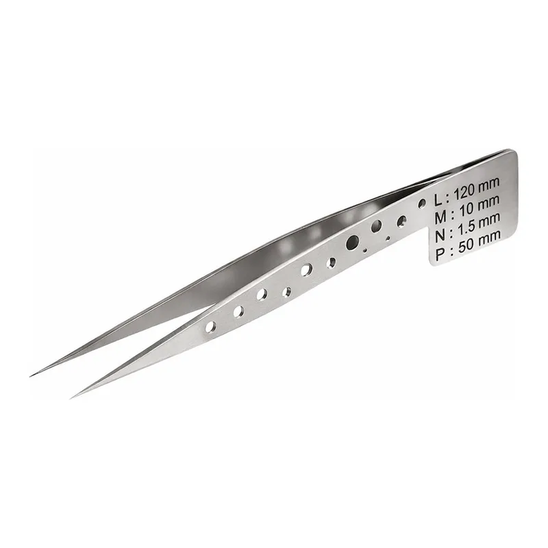 Lklab Korea Perforated Non-Slip SWISS Tweezer / 고정밀 논슬립 트위저, Rubis®, RU-3G SWISS-SA