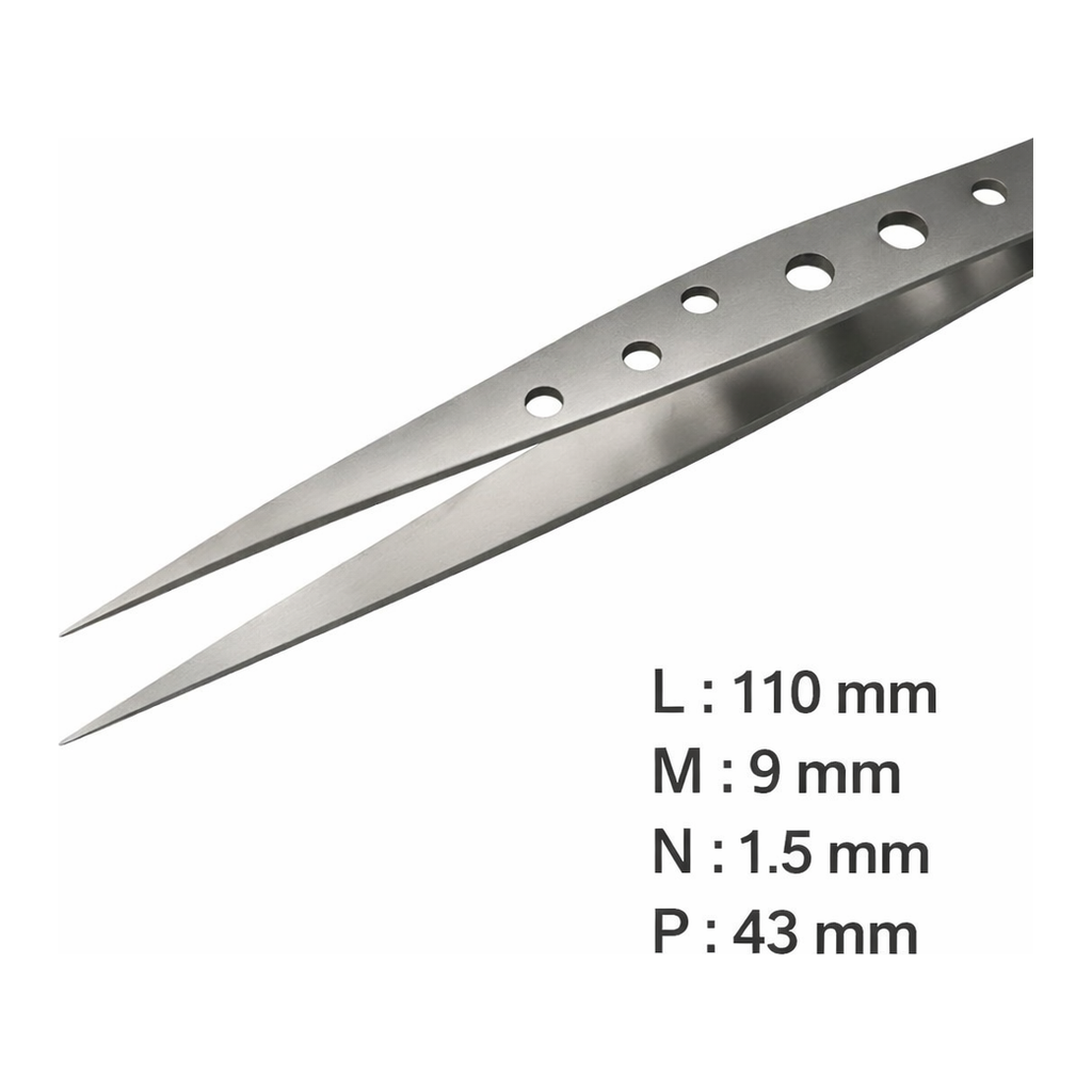 Lklab Korea Perforated Non-Slip SWISS Tweezer / 고정밀 논슬립 트위저, Rubis®, RU-3CG SWISS-SA