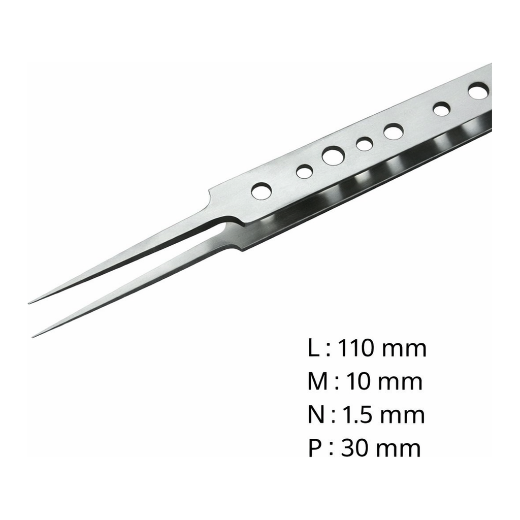 Lklab Korea Perforated Non-Slip SWISS Tweezer / 고정밀 논슬립 트위저, Rubis®, RU-5G SWISS-SA